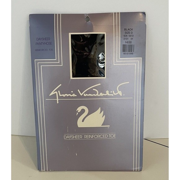 Vintage NWT Gloria Vanderbilt day sheer pantyhose black size D NEW‎ VTG - Picture 8 of 8